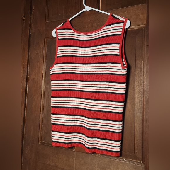 Venezia Jeans Stripped Knit Tank Top - Picture 3 of 5